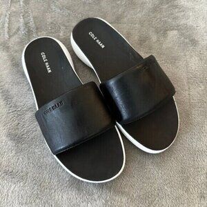Cole Haan 2.0 Ella Grand Women's Black Leather Slide Sandals Women's 9.5